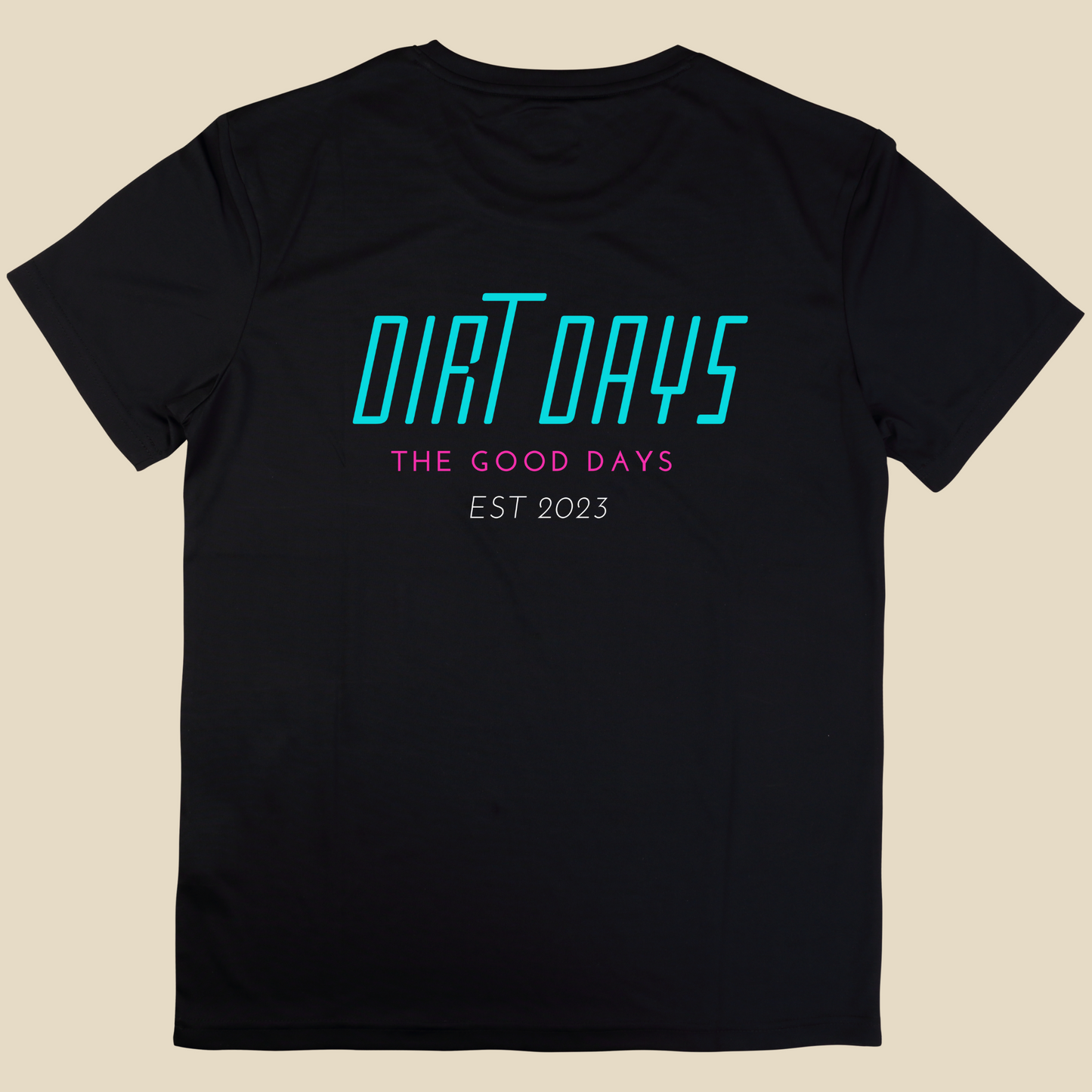 THE GOOD DAYS TEE - AQUA/PINK