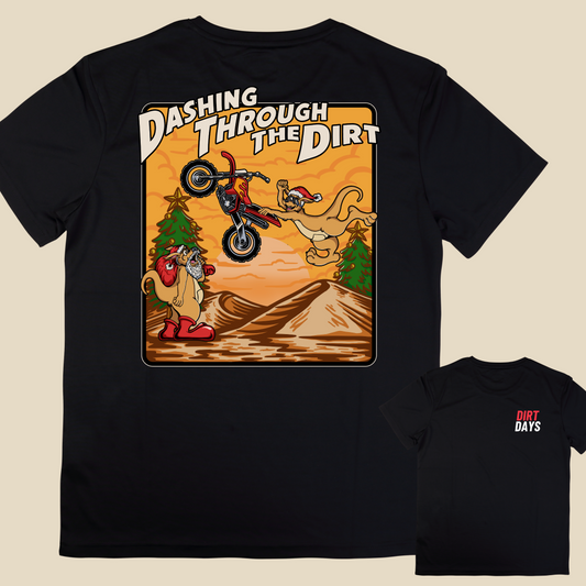 DASHING THROUGH THE DIRT CHRISTMAS TEE