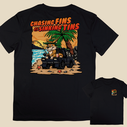 CHASING FINS & SINKING TINS TEE