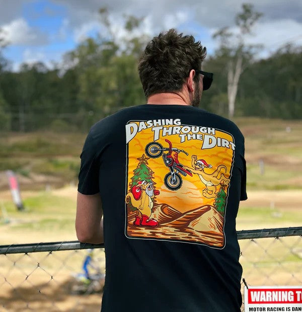 DASHING THROUGH THE DIRT CHRISTMAS TEE