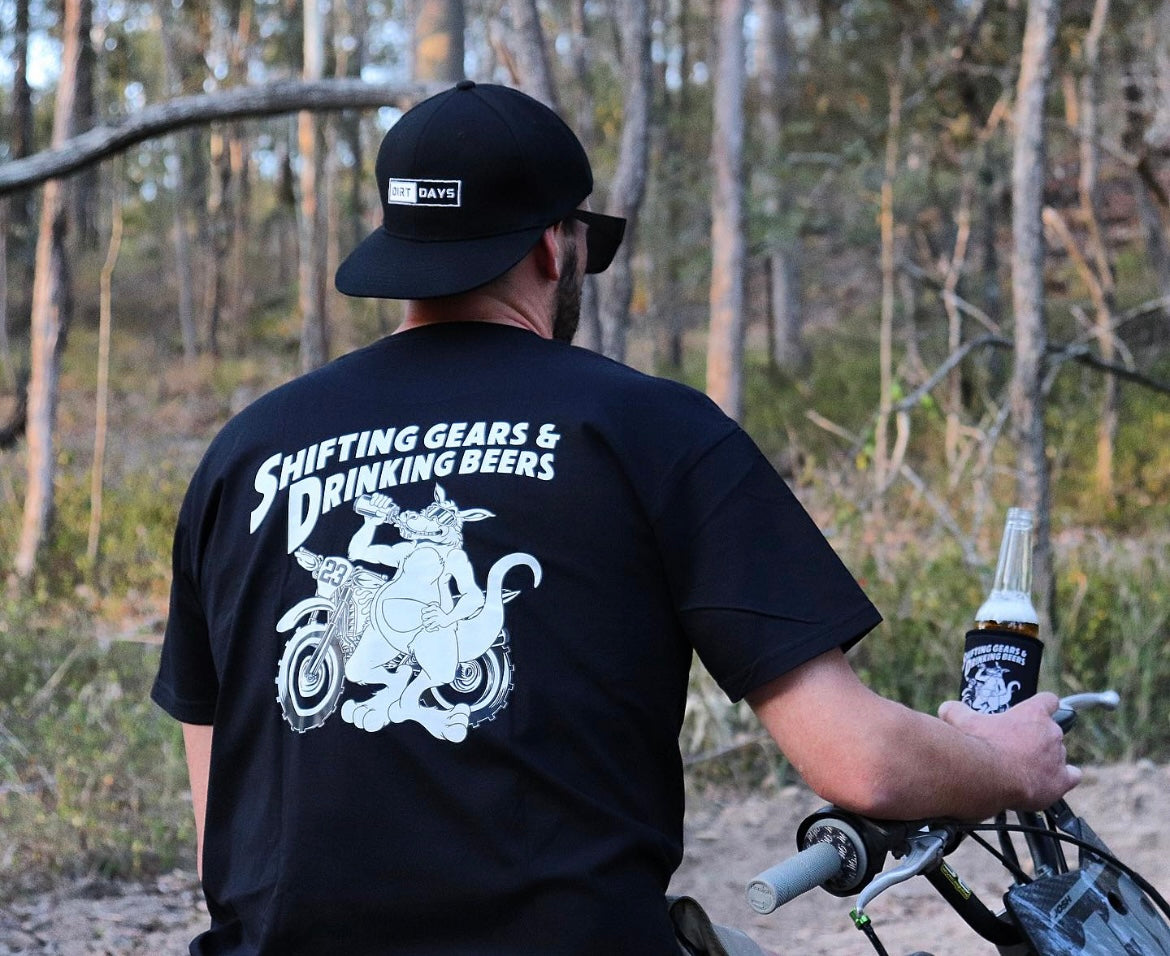 SHIFTING GEARS & DRINKING BEERS TEE Dirt Days